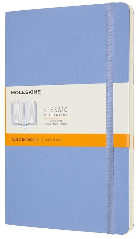 Блокнот в линейку Moleskine CLASSIC SOFT QP616B42 13х21см 192стр. мягкая обложка, голубая гортензия  #1