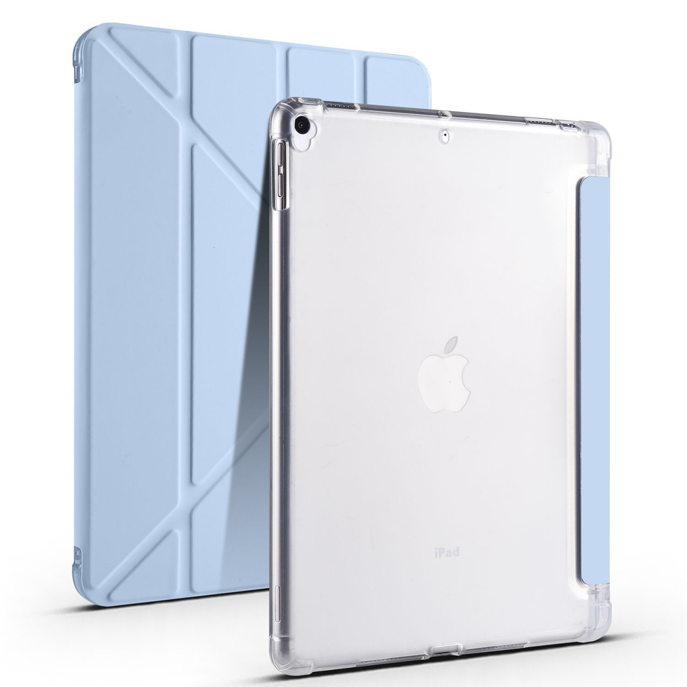 Чехол iPad 10.2" / 10.5" (модели в описании) с держателем для стилуса Y-сложение голубой  #1