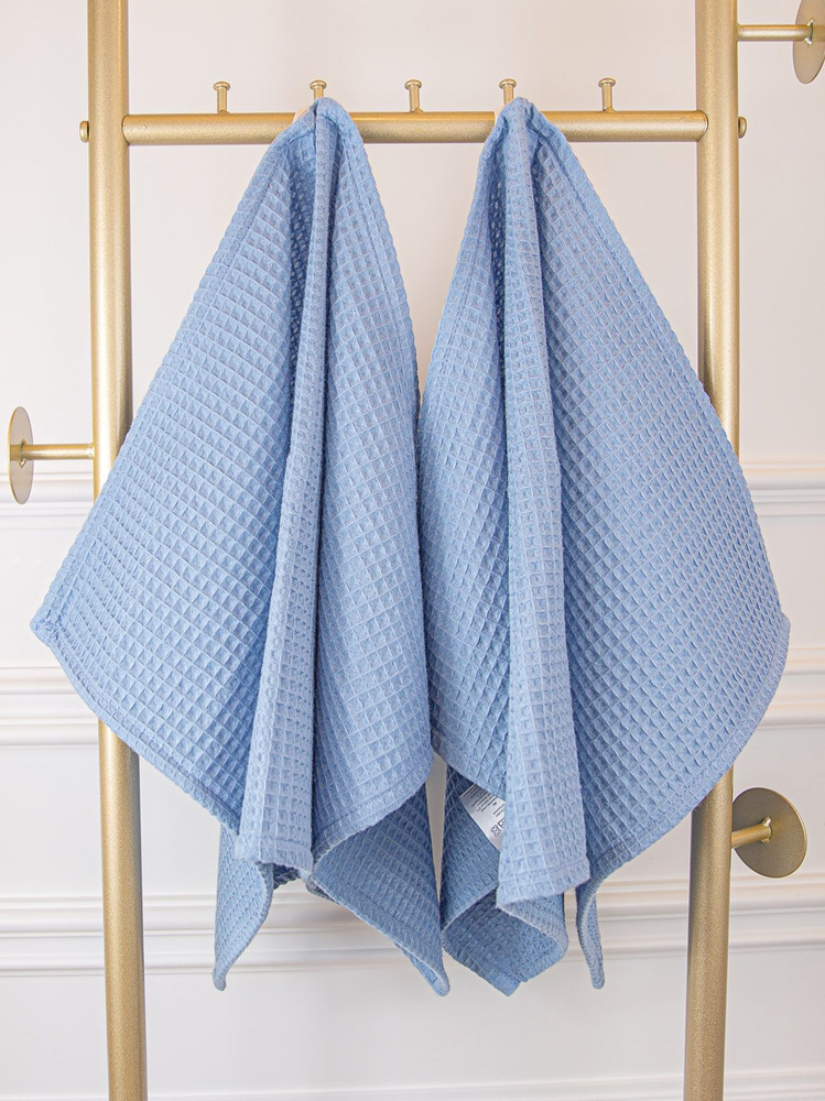 Comfy Home Набор полотенец для лица, рук или ног, Хлопок, 45x80 см, светло-синий, 2 шт.  #1