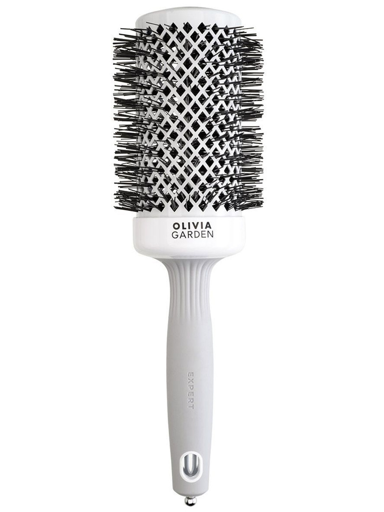 Круглая расческа брашинг для укладки волос с керамическим покрытием Термобрашинг Olivia Garden Ceramic #1