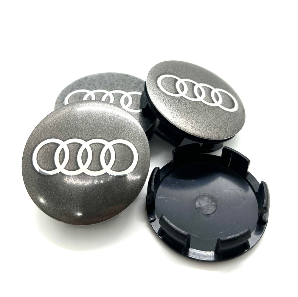 Колпачки заглушки на литые диски Универсальные СКАД Audi 56 / 51 / 12 мм 4 штуки.  #1