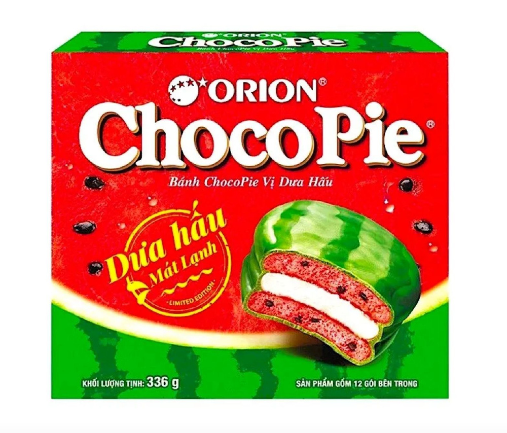 Orion Choco Pie Watermelon/Орион Чоко Пай Арбуз 336гр (Вьетнам) #1