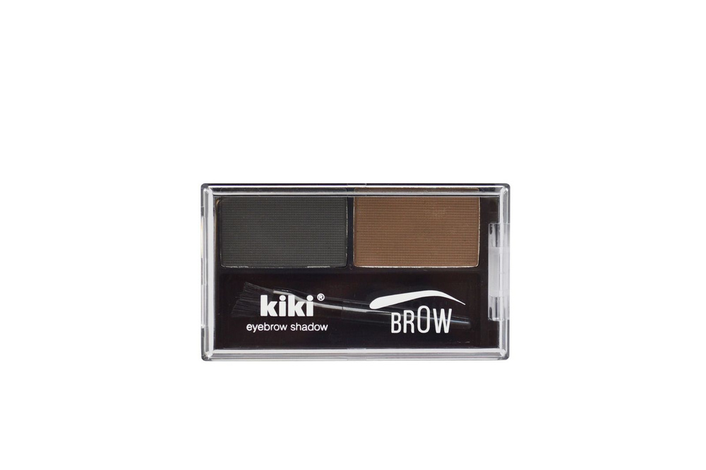 Kiki Тени для бровей палетка Brow, тон 03 графитовый и темно-коричневый  #1
