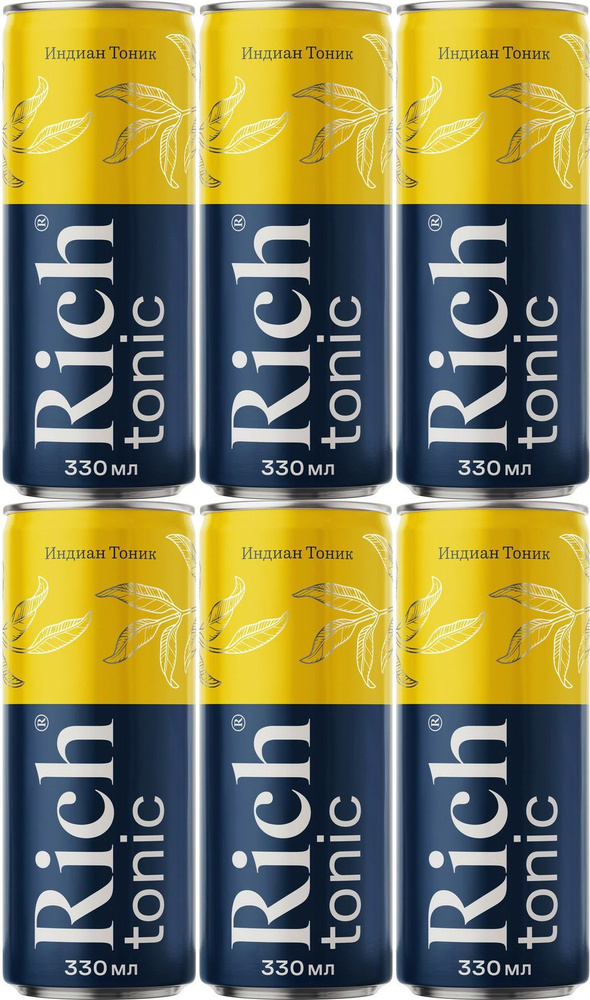 Газированный напиток Rich тоник-индиан 0,33 л, комплект: 6 шт. по 0.33 л  #1