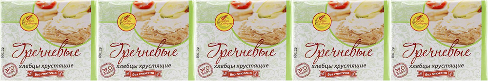 Хлебцы гречневые Шугарофф хрустящие, комплект: 5 упаковок по 60 г  #1