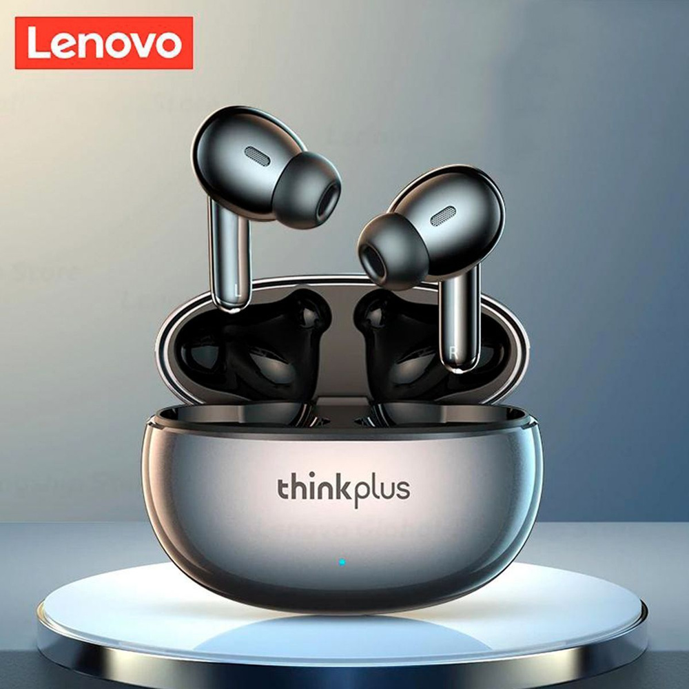 Lenovo беспроводные наушники, BT 5,3, TWS, c микрофоном, подходят для ios, android, серый  #1