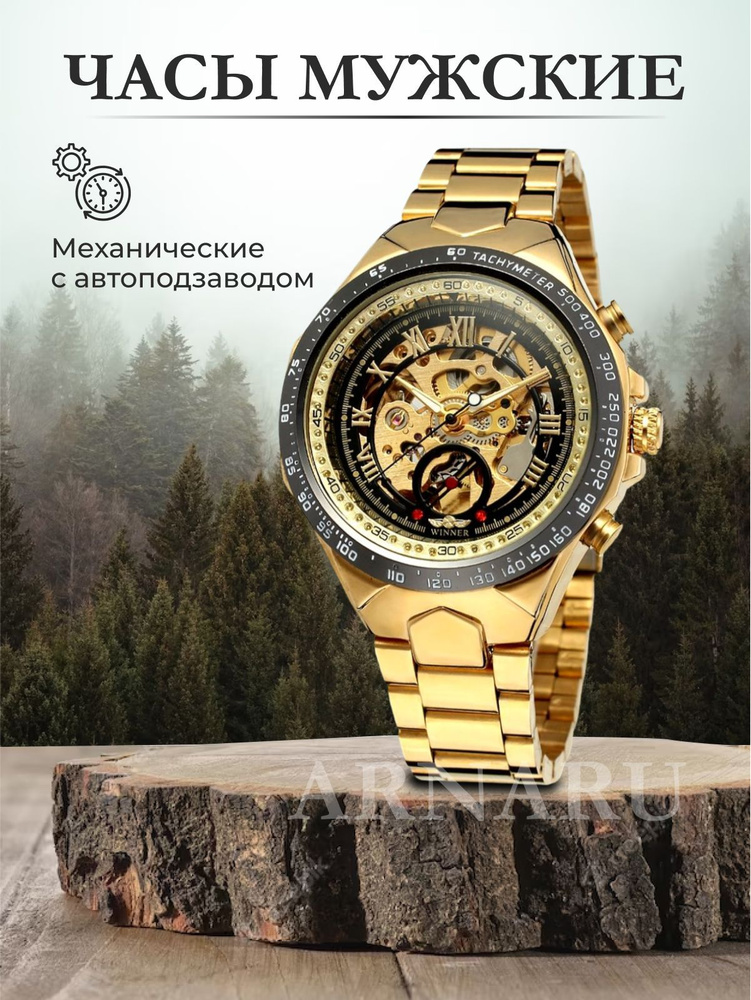 Winner Часы наручные Механические Мужские наручные часы скелетоны  #1