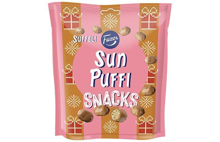 Шоколадные шарики Fazer Suffeli Puffi Snacks - 160 г #1