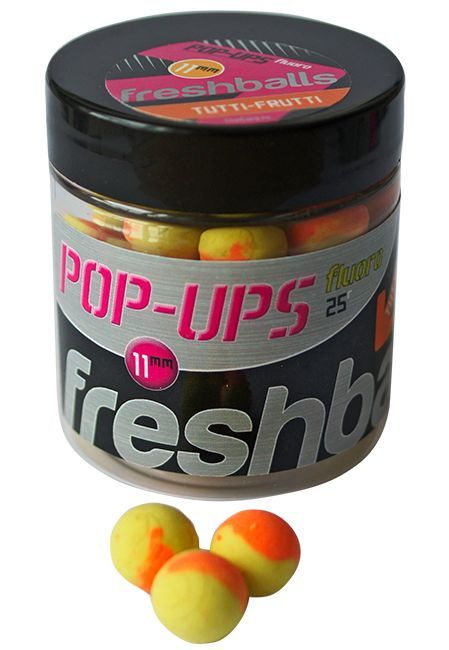 Бойлы плавающие Freshballs pop-up двухцветные 11 мм Tutti-Frutti Тутти-Фрутти-25 гр  #1