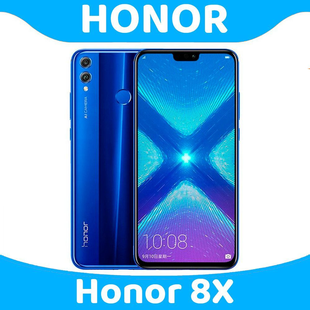 Honor Смартфон 8X 6/128 ГБ, синий #1