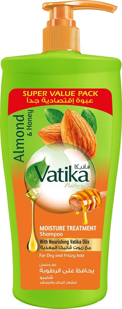 Dabur Vatika Шампунь для волос увлажняющий Миндаль и мед (Moisture Treatment) / Дабур Ватика / 600 мл #1