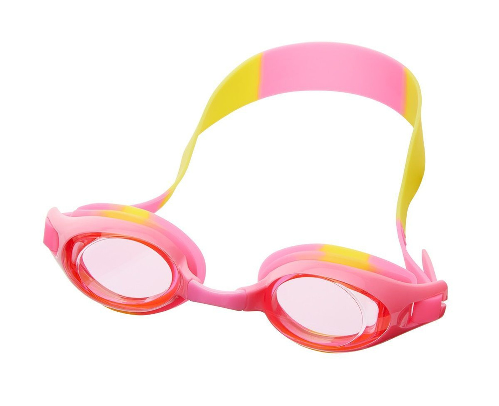 Очки для плавания детские, розовые / Очки для бассейна для девочки  #1