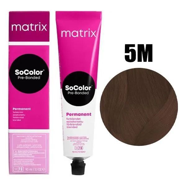 Matrix Перманентная краска для волос с бондером SoColor Pre-Bonded, 5M (5.9) шатен мокка, 90 мл  #1