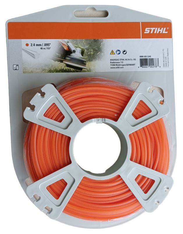 Леска для триммера 2,4мм х 48м пятиугольного сечения. STIHL 00009303340  #1