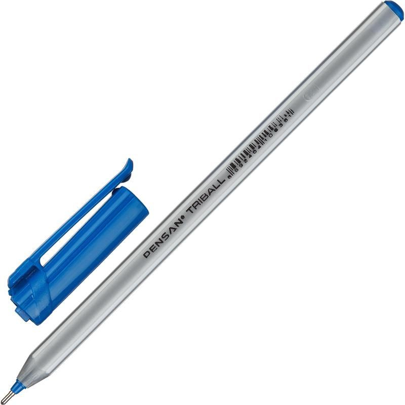Ручка шариковая Pensan Triball, масляные чернила, синяя, 1 мм, набор 12 штук  #1