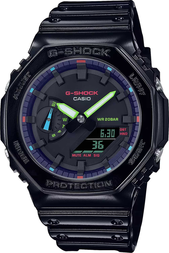 Японские наручные часы Casio GA-2100RGB-1A #1