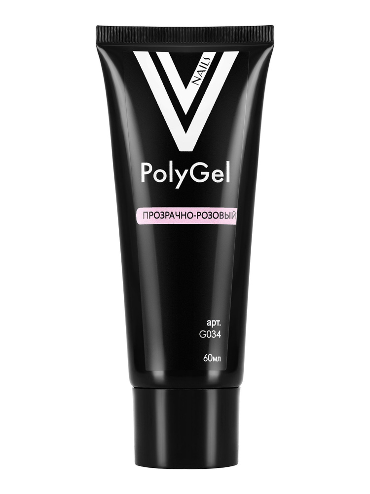 Vogue Nails, PolyGel, прозрачно-розовый, 60 мл #1