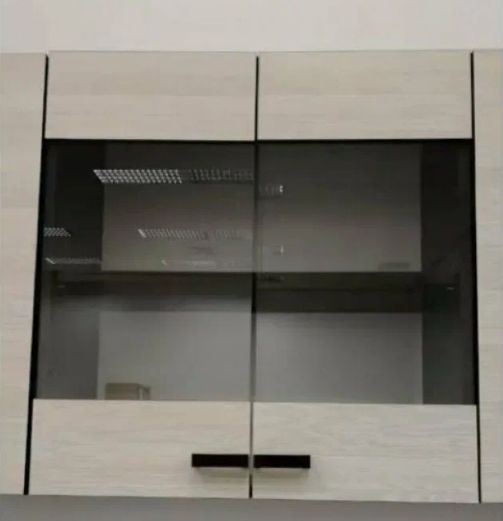 Шкаф навесной шириной 60 см с стеклом, венге/лоредо #1