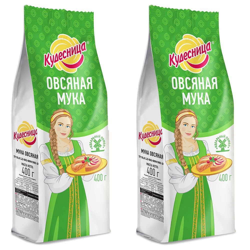 Мука овсяная Кудесница, 2 шт по 400 г #1