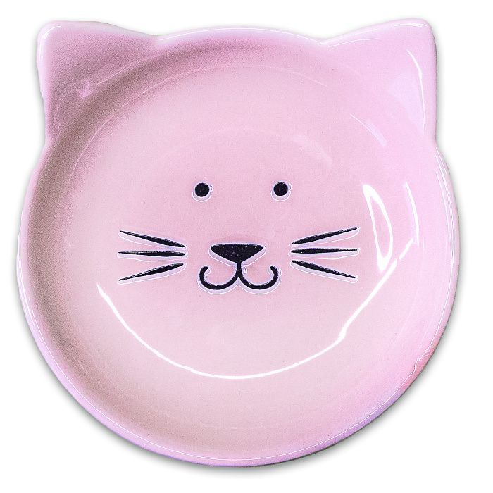 Блюдце Mr.Kranch керамическое Мордочка кошки 80 мл розовое #1