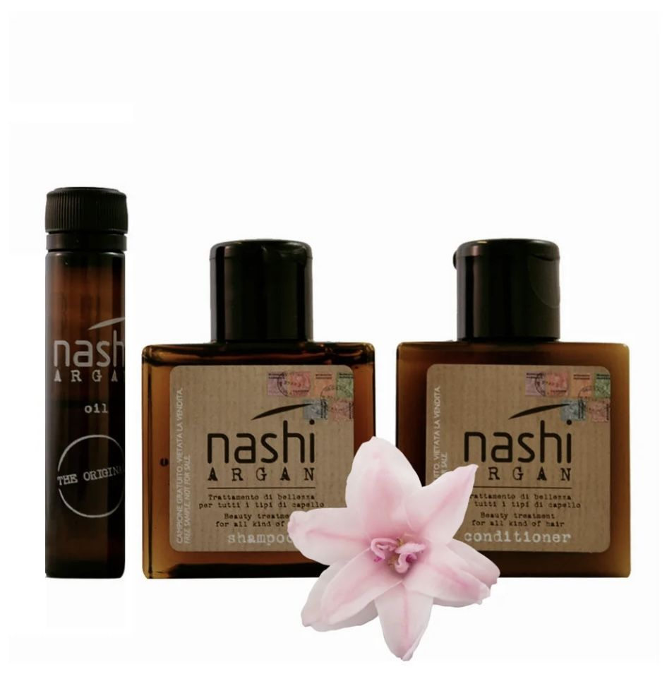 Дорожный набор для волос , Nashi Argan / шампунь, бальзам, масло / 65 мл  #1