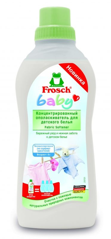 Кондиционер-ополаскиватель FROSCH ФРОШ BABY для детского белья, концентрированный, 750 мл  #1