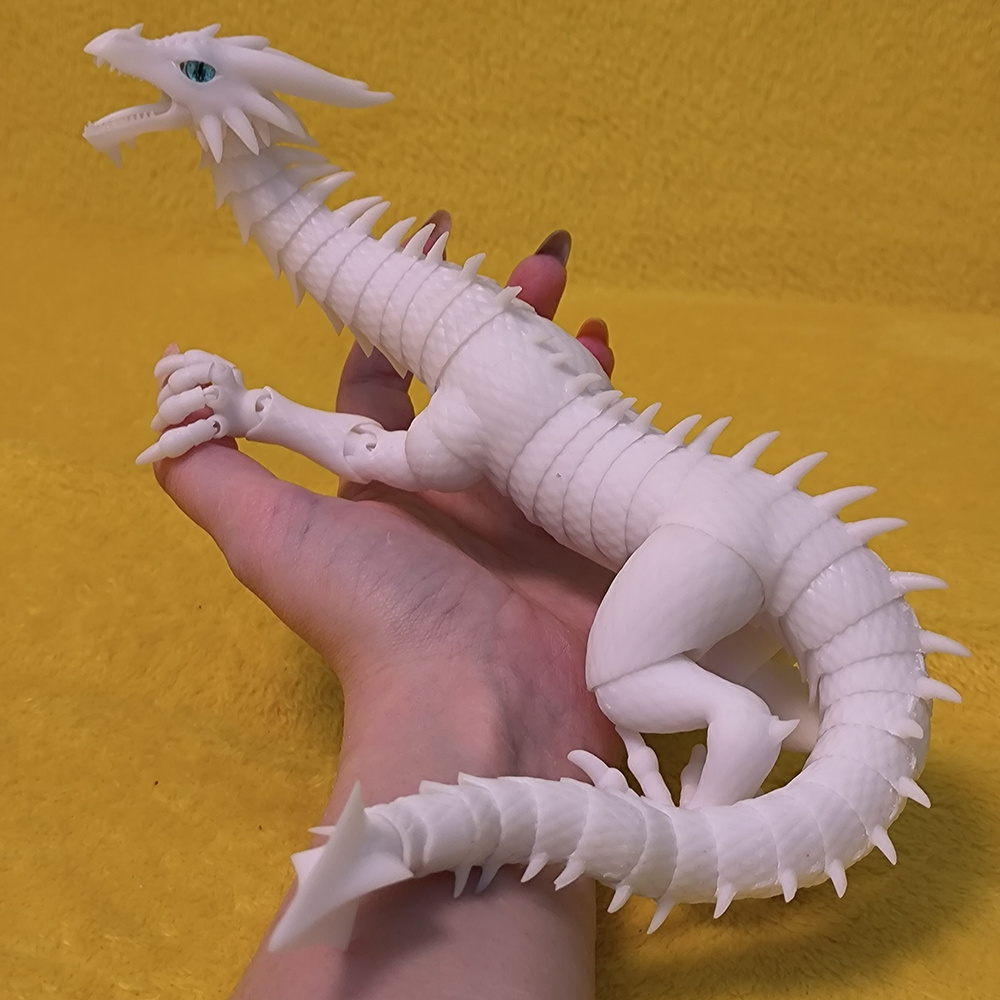 Шарнирный дракон белый кукла BJD doll dragon #1