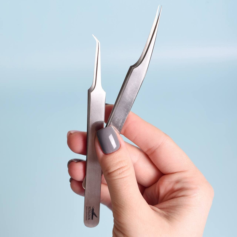 Пинцет для наращивания ресниц прямой Sunlook - купить с доставкой по ...