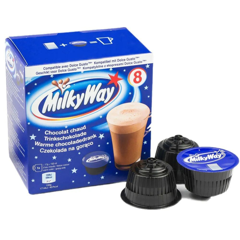 Горячий шоколад Milky Way Hot Chocolate / Милки Вей Капсулы 17 гр. х 8 шт. (Великобритания)  #1