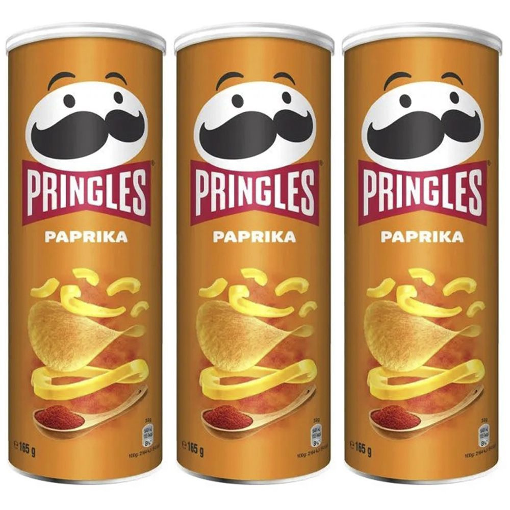 Чипсы картофельные Pringles Paprika со вкусом паприки 3 шт по 165 г  #1