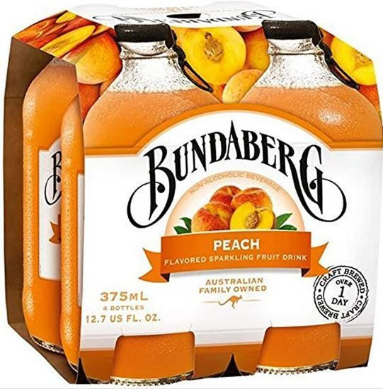 Напиток газированный Bundaberg Peach Бандаберг Персик, 375 мл * 4 шт, Австралия  #1