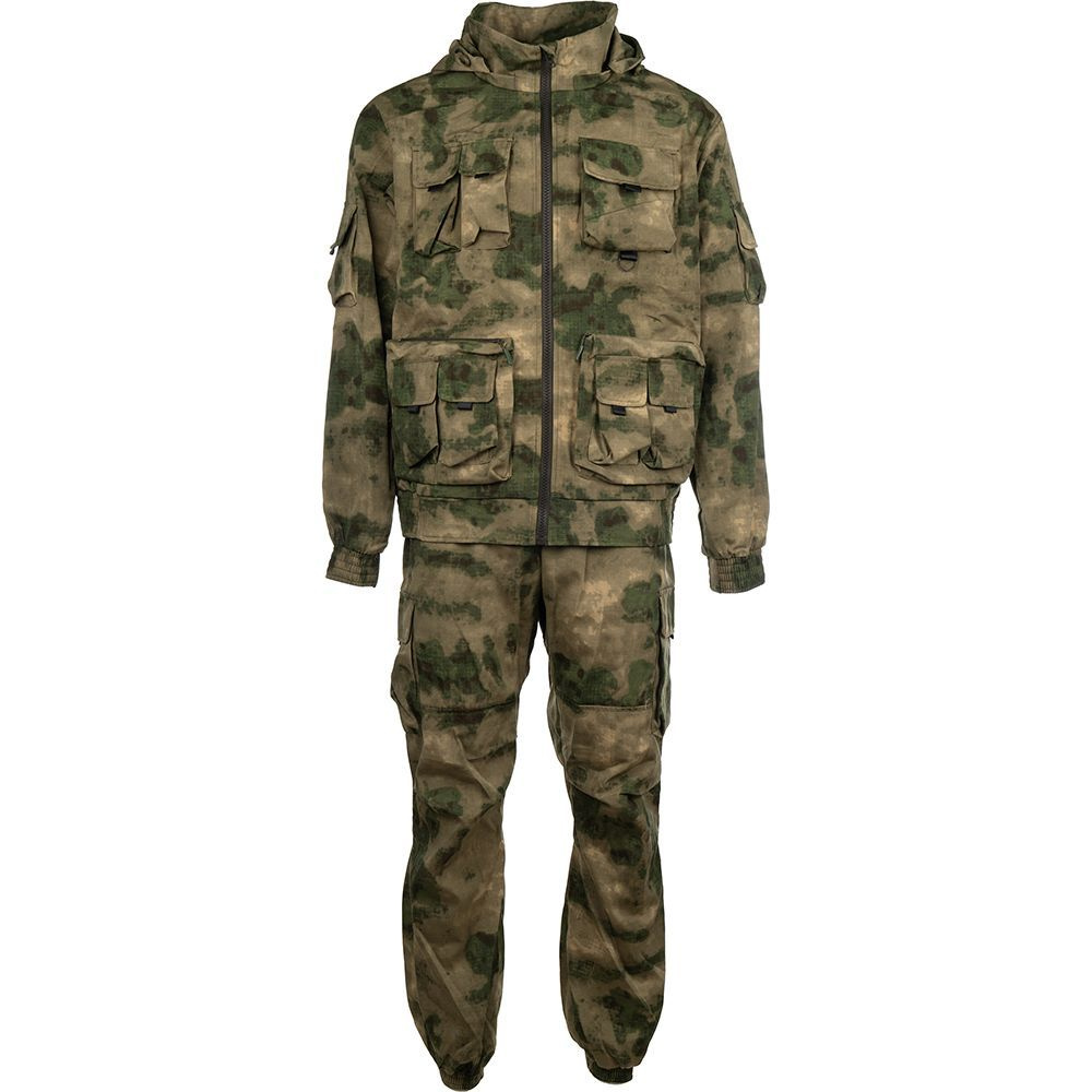 Костюм тактический (боевая форма) укороченный с резинками и карманами в военном камуфляже спецназа Росгвардии #1