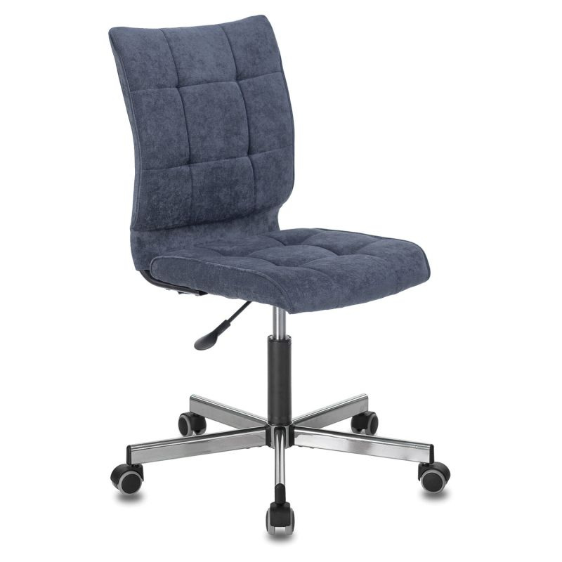 Кресло офисное BRABIX Stream MG-314 , без подлокотников, пятилучие серебристое, ткань, темно-синее, 532397, #1