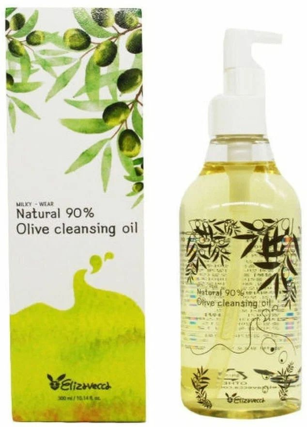 Гидрофильное масло с оливой 90% Elizavecca Milky-Wear Natural 90% Olive Cleansing Oil 300 мл  #1
