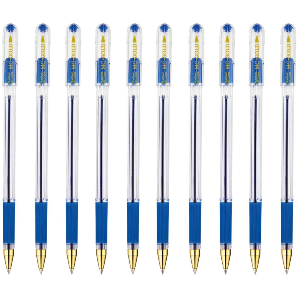 MunHwa Набор ручек Шариковая, толщина линии: 0.3 мм, цвет: Синий, 10 шт.  #1