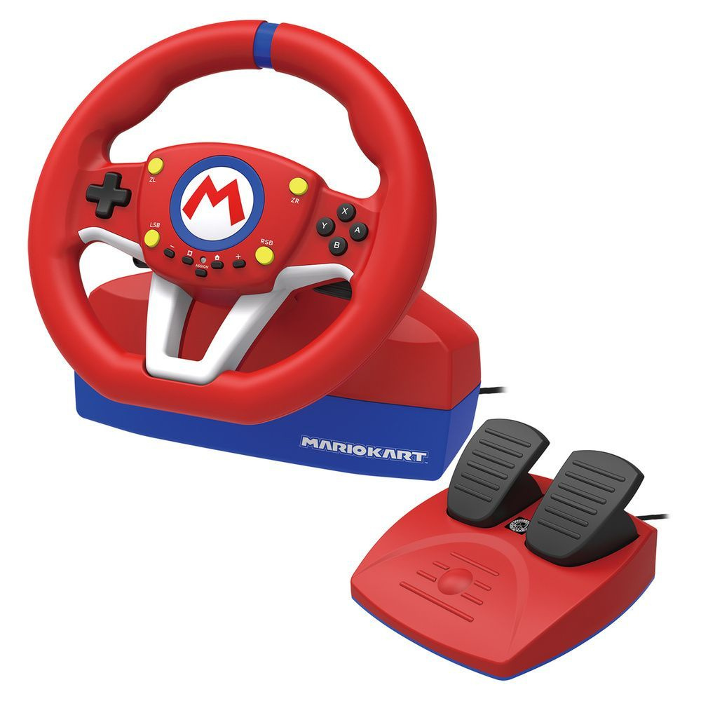 Руль HORI Mario Kart Racing Wheel Pro Mini, красный/синий (NSW-204u) #1