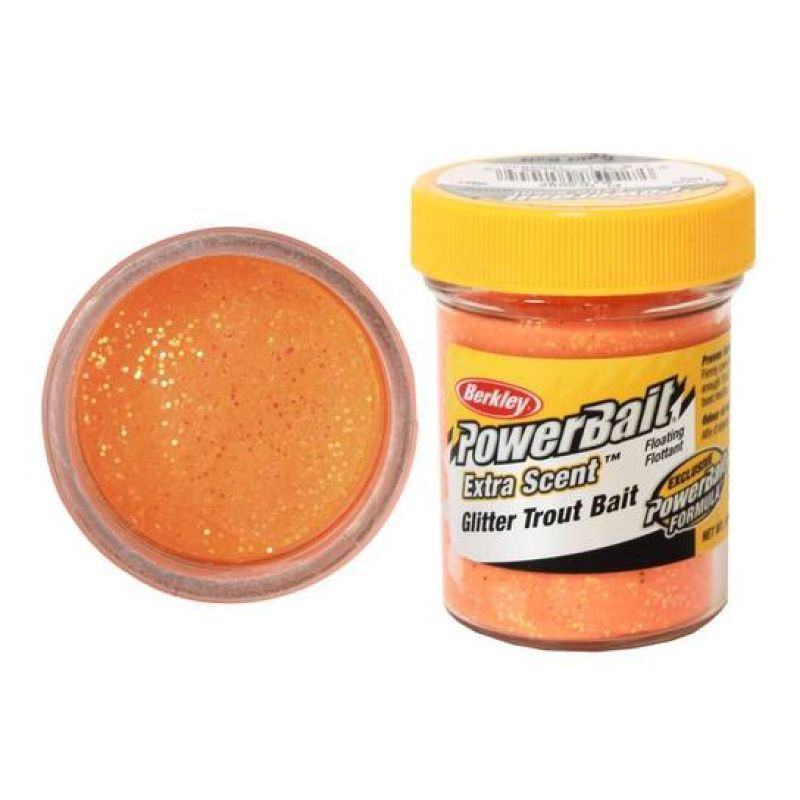 Паста форелевая Berkley Extra Scent Glitter Trout Bait Fluo Orange 50 гр. #1