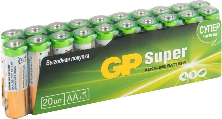 Батарейка GP 15A Super Alkaline (AA, 20 шт) #1