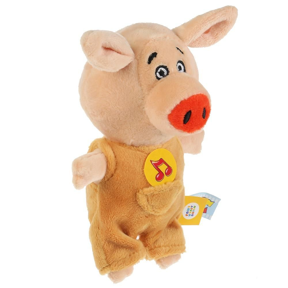 Мягкая игрушка МУЛЬТИ-ПУЛЬТИ Оранжевая корова, поросенок Коля, 15 см, со звуковыми эффектами  #1