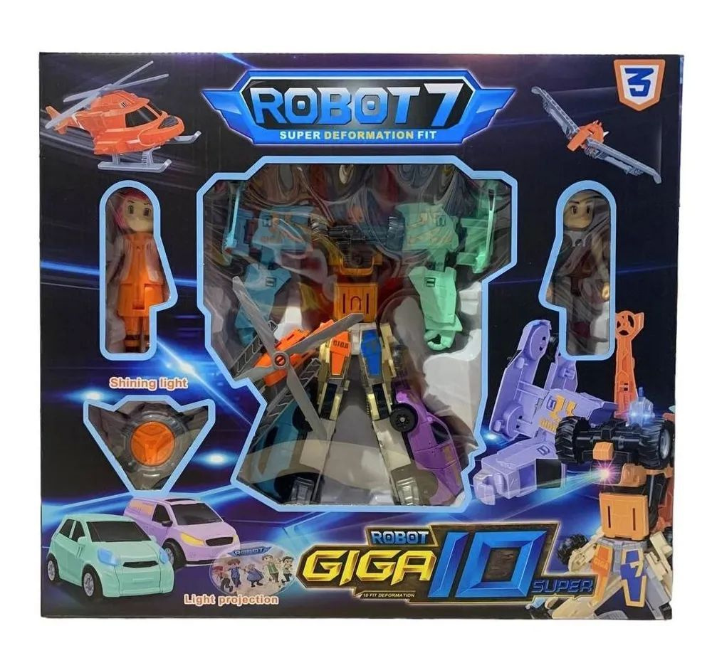 Гига 10 с персонажами Трансформер-Робот. 30 см #1