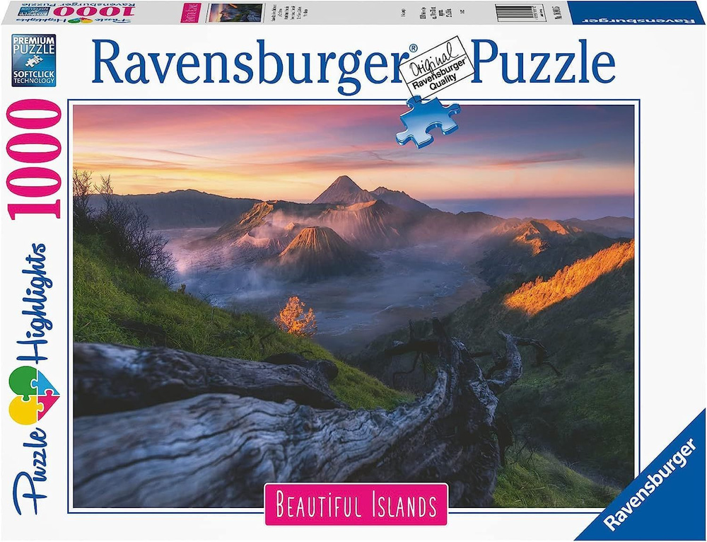 Пазл Ravensburger 1000 Прекрасные острова. Вулкан Бромо, Индонезия, арт.16911  #1