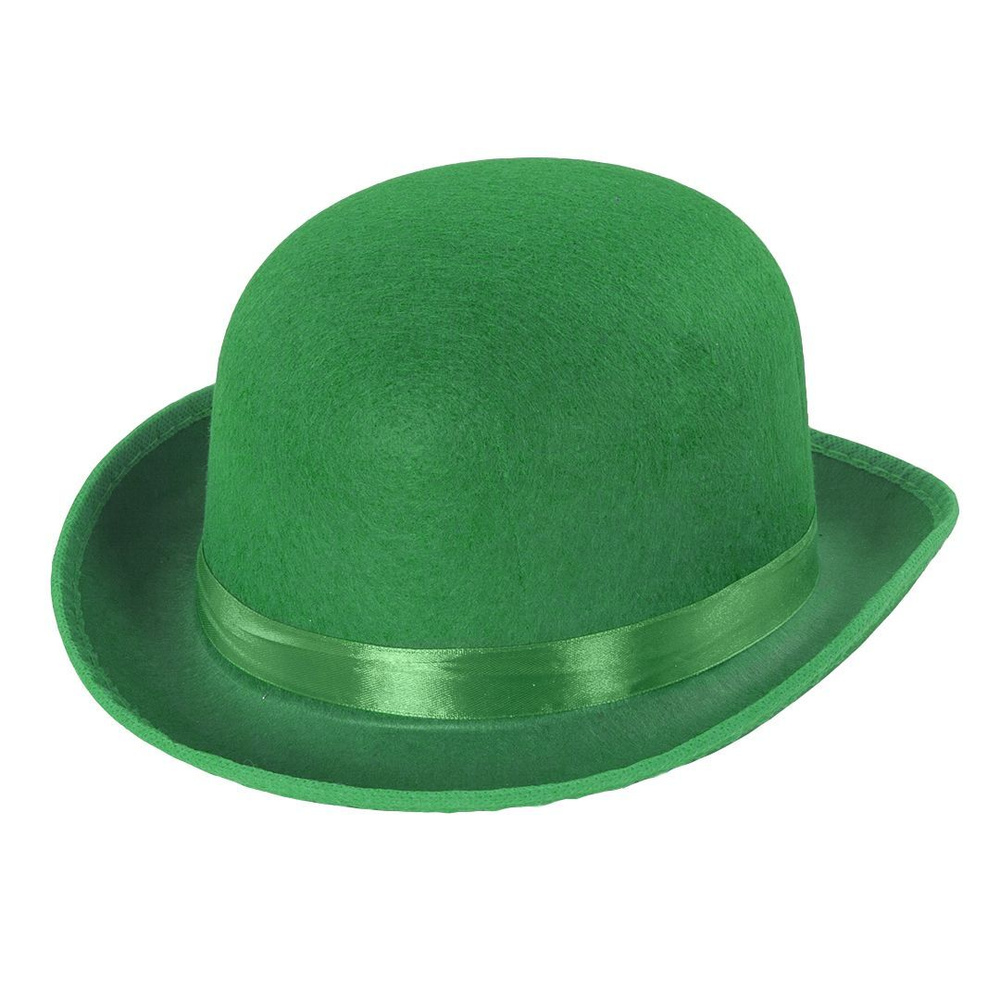 Шляпа карнавальная, Котелок, цвет зеленый, размер 57 #1