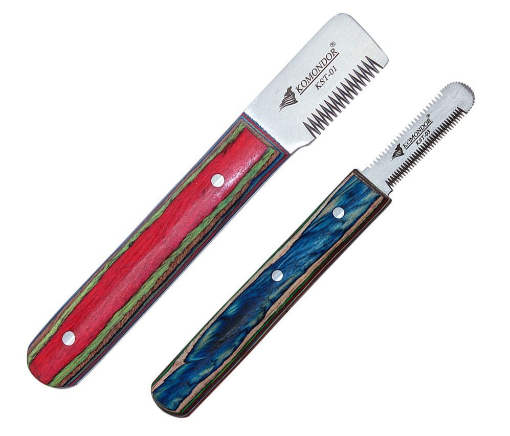 Набор тримминговочных ножей для груминга KOMONDOR NKST-002, Medium & Fine / Extra Fine / Face  #1