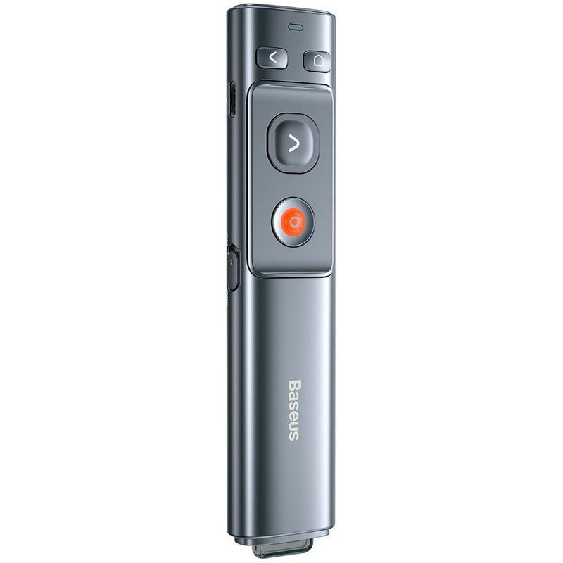 Лазерная указка-презентер беспроводная USB Baseus Orange Dot Wireless Presenter Red Laser Charging Серая #1