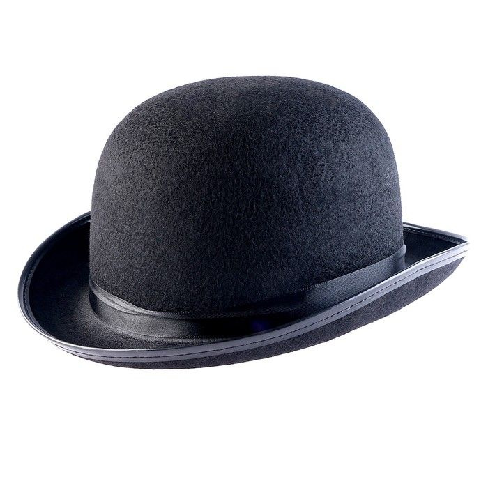 Шляпа котелок, фетр, черный, р-р 59 / 9440432 #1