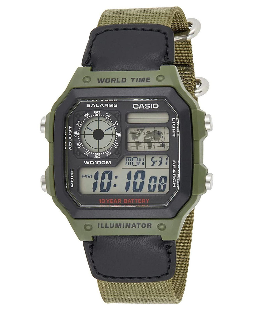 Мужские японские наручные часы Casio Collection AE-1200WHB-3B с гарантией  #1