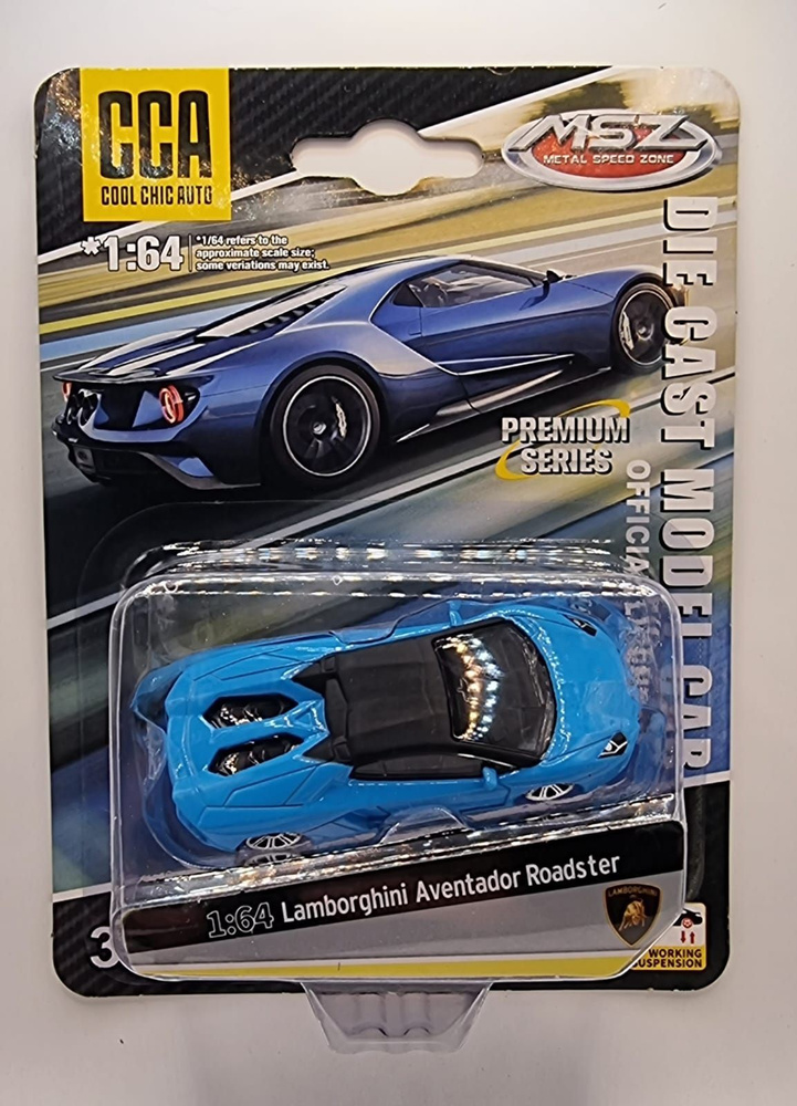 LAMBORGHINI AVENTADOR ROADSTER синий 1:64 PREMIUM SERIES #1