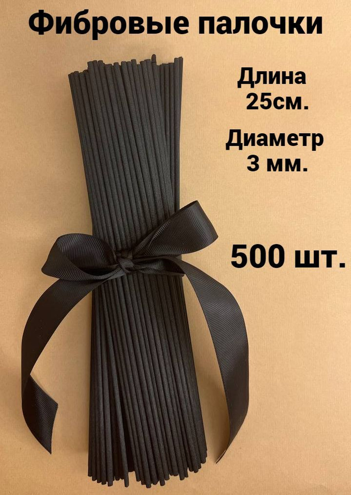 Набор палочек из фибрового волокна для диффузоров/ Длина 25 см./ Диаметр 3 мм./ Черные  #1