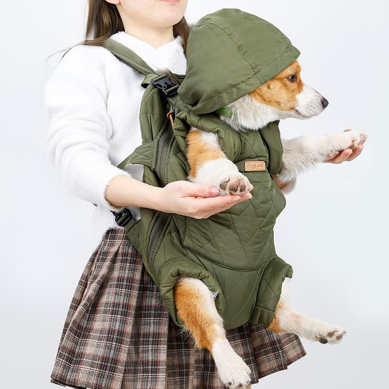 Рюкзак переноска для собак зеленый / Шпицельшоп #1