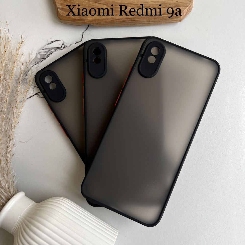 Чехол на Xiaomi Redmi 9A (редми 9А), черный, прозрачный, защита камеры -  купить с доставкой по выгодным ценам в интернет-магазине OZON (1081957580)